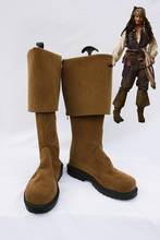 Botas de Jack Sparrow de Piratas del Caribe, Cosplay, fiesta de Halloween, disfraz de Johnny Depp, zapatos de talla europea 2024 - compra barato