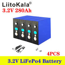 4pcs LiitoKala LiFePO4 3.2V 280Ah Cells for 12V 280Ah Lifepo4 Battery Home Solar Energy Storage With Bus Bars 2024 - buy cheap