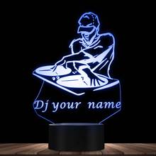 Disco DJ LED Night Light Creative Table Lamp DJ Turntable Personalised Custom Your Name Music Club Party Decorative Lighting 2024 - buy cheap