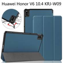 Для Huawei Honor V6 10,4 чехол KRJ-W09 10,4 'Планшет ультра тонкий кожаный магнитный чехол-подставка для Huawei V6 чехол Funda 2024 - купить недорого