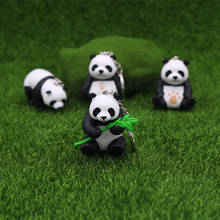 Милый мультфильм панда подвеска брелок кулон кольцо для ключей из ПВХ цепь подарок бамбуковая панда кукольная цепочка Смешанная 24 шт/партия оптовая продажа 2024 - купить недорого