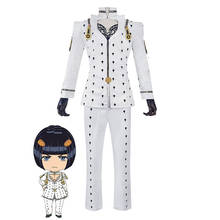 Disfraz de Anime para hombre y mujer, traje de JoJo's Bizarre Adventure, con Top y pantalones, traje de Jojo de viento dorado 2024 - compra barato