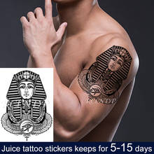 Waterproof Temporary Juice Ink Tattoo Sticker Egypt Cleopatra Big Eye Feather Pattern Fruit Gel Long Lasting Tatto for Men Women 2024 - buy cheap