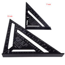 Aluminum Alloy Carpenter Triangular Square Woodworking Ruler 7/ 12 inch Square Professional Easy to Read Measuring Layout Tool 2024 - compre barato