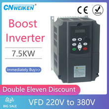 Inversor de drive de frequência variável para 220v a 380v, 7,5kw, indicado para controlador de velocidade de 3 fases, motor, inversor vfd 2024 - compre barato