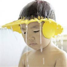 SUEF Bath Wash Hair Cap Ear Protection Children Shampoo Cap Shower Caps Baby Shower Shield Hat Safe Soft Hat Adjustable @1 2024 - buy cheap