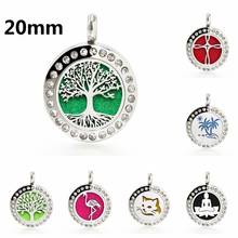 New Fish Elephant Palm Tree 20mm 316L Stainless Steel essential oil diffuser locket Perfume pendant necklace Free 10pads 2024 - buy cheap