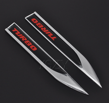 Pair Metal Turbo T Car Fender Emblems Auto Badge Trunk Decal Sticker Racing 2024 - buy cheap