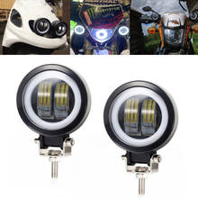 2 barras de luz de led redondas, à prova d'água, 12v 24v, acessórios de luz de trabalho 4x4, na estrada, caminhão, luz de neblina automática 2024 - compre barato