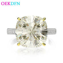 OEKDFN-anillos de plata de ley 925 auténtica, GEMA de citrino de zafiro moissanita creada, anillo de compromiso de boda, joyería fina, regalo 2024 - compra barato