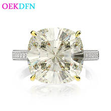 OEKDFN Real 925 Sterling Silver Rings Created Moissanite Sapphire Citrine Gemstone Wedding Engagement Ring Fine Jewelry Gift 2024 - buy cheap