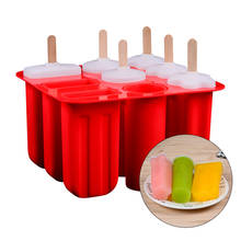 Food Grade Silicone Ice Cream Mold Reusable Popsicle Silicone Molds Homemade Freezer Ice Pop Mold With Sticks for Kids 2024 - buy cheap