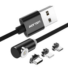 USLION-cargador magnético tipo C, Cable USB para Samsung S9, Cable magnético para iPhone, Cable Micro USB de carga rápida 2024 - compra barato