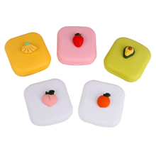 Fruit Colored Contact Lens Mini Plastic Colorful Reflective Travel Holder Container Storage Soaking Box Case чехол для очков 2024 - buy cheap