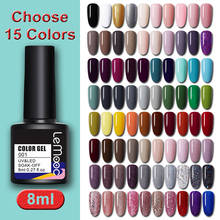 LEMOOC 8ml Gel Nail Polish Set Choose 15 Colors Soak Off Semi Permanent UV Gel Nail Art Gel Varnish Kit varnish LM01-LM80 2024 - buy cheap