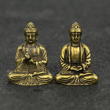 Mini Portable Retro Brass Buddha Zen Statue Pocket Sitting Buddha Hand Toy Sculpture Home Office Desk Decorative Ornament Gift 2024 - buy cheap