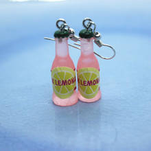 Funny Mini Bottle Soda Drink Champagne Resin Earrings DIY Jewelry Women's Fashion Creative Personality Accessories Gifts 2024 - buy cheap