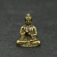 Buddha Statue Craft Sculpture Miniature Ornament Stand Display Brass Figurine For Interior Home Decoration Accessories 2024 - buy cheap