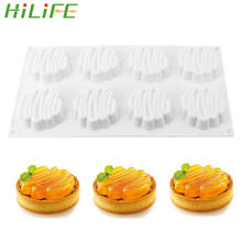 HILIFE-bandeja antiadherente de 8 cavidades para pastel, utensilios de decoración para hornear, accesorios DIY, postre de Mousse, molde de silicona 3D para pastel 2024 - compra barato