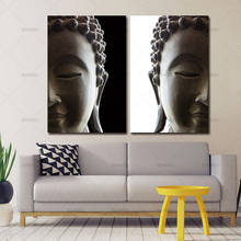 Настенная живопись, рисунок на холсте Будды с двумя ручками, Современная декоративная картина на холсте для гостиной 2024 - купить недорого