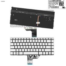 US Layout New Keyboard for HP Spectre 13-w027tu 13-w028tu 13-w029tu 13-w010tu 13-w020tu 13-w030tu Laptop Silver with Backlit 2024 - buy cheap