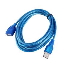 Кабель-удлинитель USB 1/1, 2/3, 5/2,0 м с защитой от помех, USB 2,0 «папа»-«мама», удлинитель данных USB кабель, шнур синхронизации, синий стандарт 2024 - купить недорого