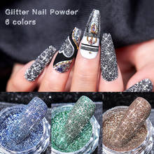 1Box Gray Gradient Shiny Nail Glitter Powder Laser Sparkly Nail Art Chrome Pigment Silver DIY Nail Art Decoration 2024 - buy cheap