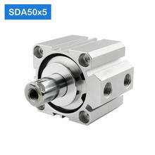 SDA50 * 5, 50 мм диаметр 5 мм Ход Компактный воздушный цилиндр SDA50X5 двойного действия Воздушный пневматический цилиндр 2024 - купить недорого