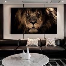 African Large Lions Face Canvas Paintings on the Wall Art Posters And Prints Animals Lions Art Pictures For Living Room Cuadros 2024 - buy cheap