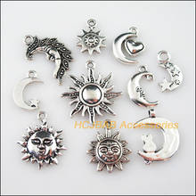 Pingentes de prata tibetanos faça você mesmo/sol, lua, estrela, coração, 20 peças 2024 - compre barato