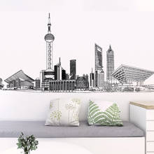 Creative City Architecture Wall Stickers Living Room Bedroom Room Corridor Wall Decals Room Decoration Teenager Aesthetic 2024 - buy cheap