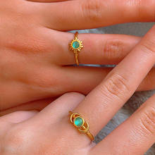 Icftzwe anel de pérola aberto, anel feminino de pérola opala, de cristal com articulações para dedo, presente de joia da amizade de aniversário feminino 2024 - compre barato