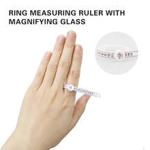 PHYHOO Magnifier White Plastic Ring Sizer Gauge Finger Sizing Measurement Tool Belt for Men with Loupe Jewelry Making Tools 5PCS 2024 - buy cheap