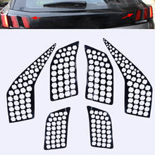 6pcs PVC Car Rear Tail Light Lamp Honeycomb Stickers Decals Fit For Peugeot 5008 2017 2018 Accessories 2024 - buy cheap