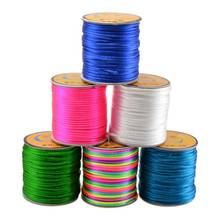 90m Colorful Chinese Knot Satin Nylon Braided Cord Rope Beading Macrame Handmade Thread Cords DIY Sewing  Accessories 2024 - buy cheap