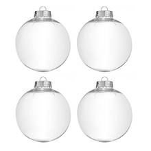 Clear DIY Baubles Shatterproof Seamless Plastic XMAS Ball Home Tree Decor Gift - 60Mm QTY:4 2024 - buy cheap