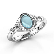 Женское кольцо из опалового камня в сдержанном стиле с полудрагоценным камнем Кошачий глаз серебряный цвет модные ювелирные изделия подарок 2024 - купить недорого