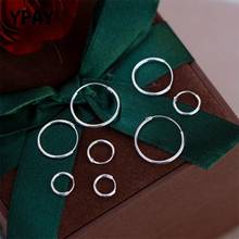YPAY 100% Real 925 Sterling Silver Simple Ear Bone Hoop Earrings For Girls Korea Mini Small Buckle Round Circle Earring YME649 2024 - buy cheap
