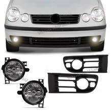 Luz antiniebla halógena para coche, lámpara y rejilla de luz antiniebla para VW Polo 9N 3 5 puertas Hatchback 2001 2002 2003 2004 2005 2024 - compra barato