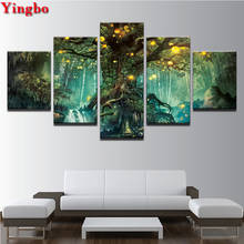 Pintura de diamante 5d DIY "paisaje mágico de árbol", cuadrados o redondos de imitación bordado de diamantes, estilo punto de cruz, arte de mosaico 2024 - compra barato