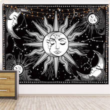 Astrology Witchcraft Tapestry Wall Hanging Carpet Celestial Divination Trippy Tapiz Sun Moon Mountain Landscape Home Room Decor 2024 - buy cheap