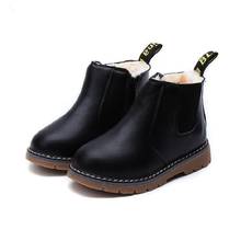 New Boys Shoes Winter Boots For Little Girl Warm Toddler Shoe Kid Snow Waterproof Leather Boot 1 2 3 4 5 6 7 8 9 10 11 12 Years 2024 - buy cheap