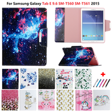 Case for Samsung Galaxy Tab E 9.6 T560 T561 SM-T560 2015 Cute Cartoon Panda Unicorn PU Flip Leather Cover Case Fundas Capa +Pen 2024 - buy cheap