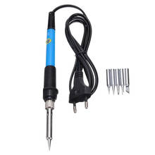 60W Adjustable Temperature Electric Welding Soldering Iron Tools 5 Tips 220V 2024 - buy cheap