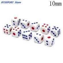 Juego de dados D6 acrílicos para jugar, juego de dados pequeños estándar de 10mm, 10 unids/paquete 2024 - compra barato