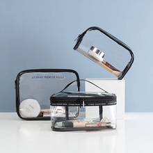 New Storage Transparent Cosmetic Bag PVC Waterproof Travel Storage Multifunctional Toiletries Storage Bag 2024 - buy cheap