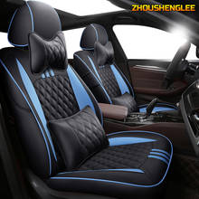 Capa de couro personalizada para assento de carro, capa para volkswagen passat beetle tuareg tiguan phaeton vw r36 eos magotan scirocco seat 2024 - compre barato