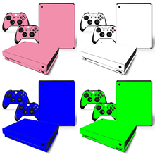 Pure color For X BOX ONE X console sticker and 2 controllers sticker for X BOX ONE X vinyl sticker for x box one X skin sticker 2024 - buy cheap