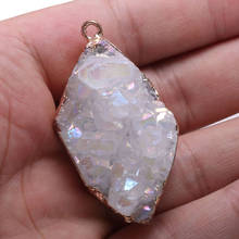 Natural Stone White Crystal Cluster Pendants Irregular Shape Exquisite Charm For jewelry making DIY necklace Earring accessories 2024 - buy cheap