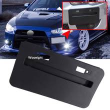 Wooeight 1x Car Front Bumper License Plate Base Frame Relocator Base Bracket fit for Mitsubishi Lancer GTS EVO X 2008-2014 2018 2024 - buy cheap
